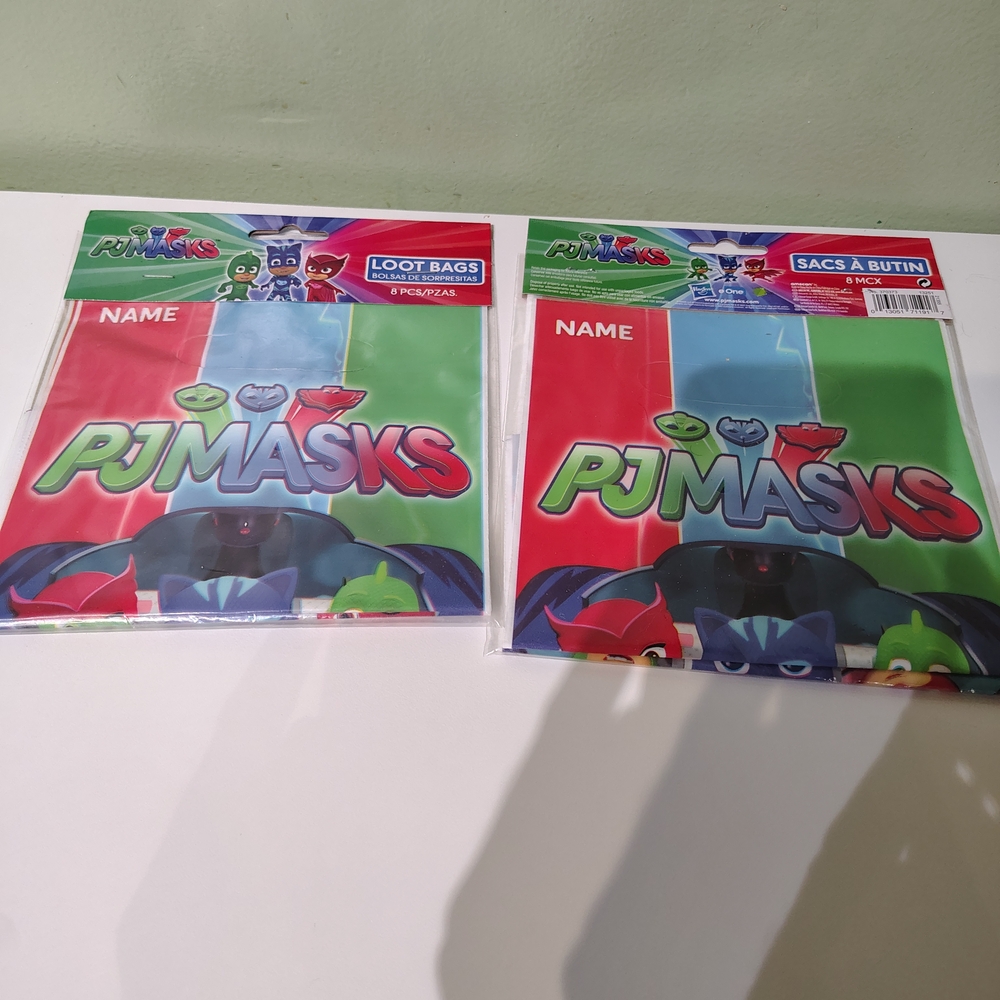 NWT Disney PJ Masks Themed Favor Bags Birthday Boys Party Supplies 16 CT